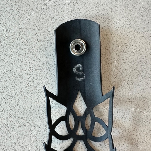 Upcycled Bicycle tire Urban Lace Jewelry "Nyad" Bracelet - Picture 5 of 6